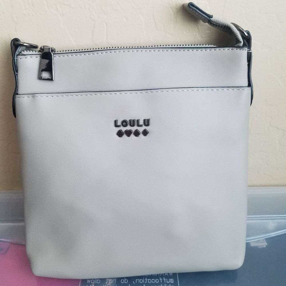 Neutral Gray Crossbody Bag